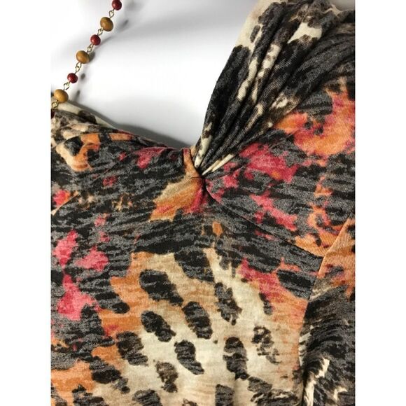 CHAUS A-Symmetrical Neckline Bold Print Top Size XXL - Picture 3 of 6